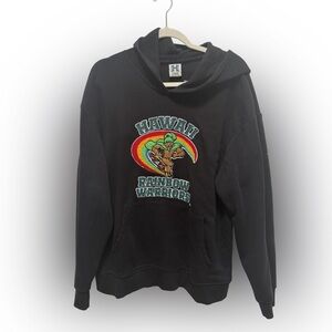 Vintage University of Hawaii Rainbow Warriors Embroidered Hoodie Sweatshirt Larg